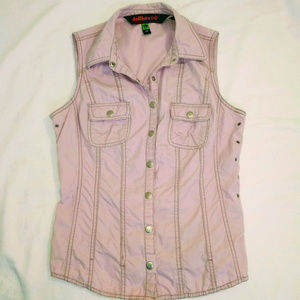 Vintage Dollhouse Blouse Fitted Sleeveless Med